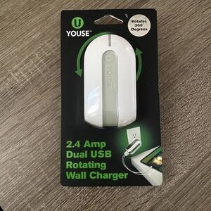 Brand New Dual USB Rotating Wall Charger